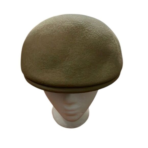Khaki Wool Felt Flat Cap Newsboy Hat Mens Size Large WPL 10888 - Picture 3 of 12